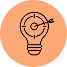 Light bulb icon highlighting innovation and ideas